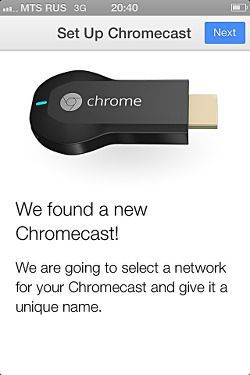 приложение для настройки Chromecast
