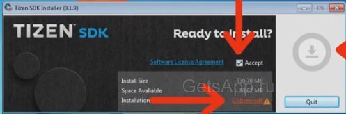 Установка Tizen sdk